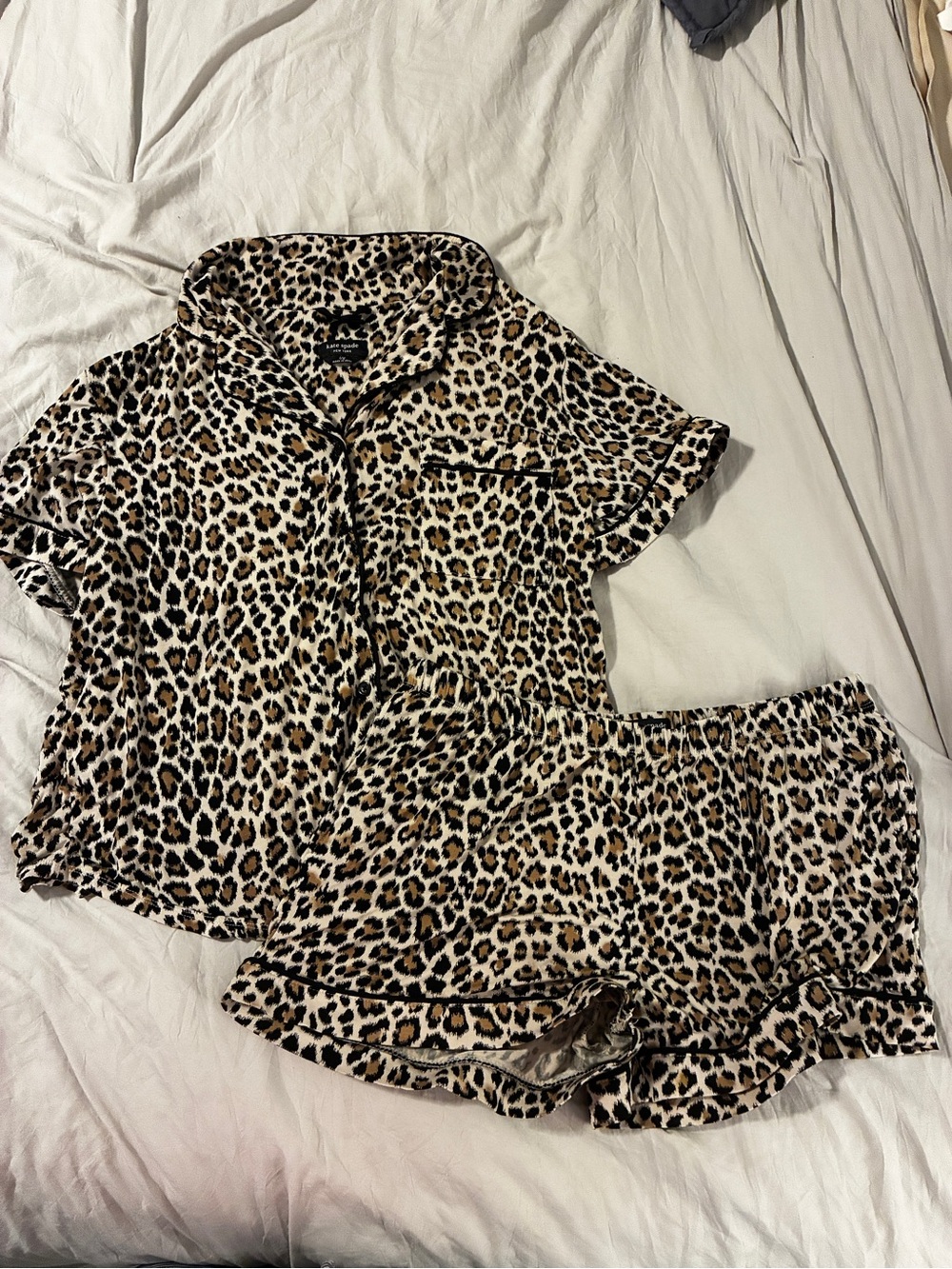 Kate Spade Leopard Pajama shirt set
